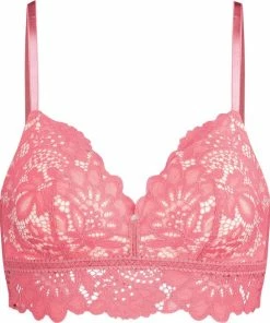 Hunkemöller Dames Lingerie Voorgevormde Longline Bh Zonder Beugel Shiloh - Roze - Maat D70