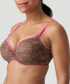 PrimaDonna Twist Cafe Plume Voorgevormde Beugel Bh 0242170 Cheetah - Maat 70F