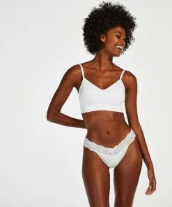 Hunkemöller Dames Lingerie 3-pack London V-shape Brasilian - Wit - Maat L -lingerie-dames-badmode Winkel 550x660 109