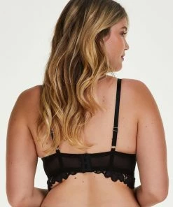 Hunkemöller Dames Lingerie Voorgevormde Longline Bh Zonder Beugel Shiloh - Zwart - Maat C80 -lingerie-dames-badmode Winkel 550x660 147