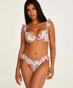 Hunkemöller Dames Badmode Voorgevormde Beugel Bikinitop Tropical - Wit - Maat E85 -lingerie-dames-badmode Winkel 550x660 191
