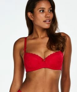 Hunkemöller Dames Lingerie Voorgevormde Beugel Bh Maya - Rood - Maat E80 -lingerie-dames-badmode Winkel 550x660 200