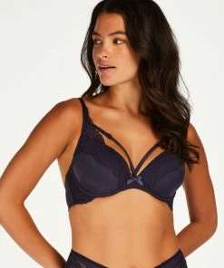 Hunkemöller Dames Lingerie Voorgevormde Beugel Bh Georgia - Blauw - Maat D75 -lingerie-dames-badmode Winkel 550x660 222