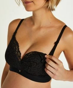 Hunkemöller Dames Lingerie Voorgevormde Voedingsbh Rose - Zwart - Maat B80 -lingerie-dames-badmode Winkel 550x660 227