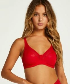 Hunkemöller Dames Lingerie Niet-voorgevormde Minimizer Beugel Bh Nina - Rood - Maat E80 -lingerie-dames-badmode Winkel 550x660 241