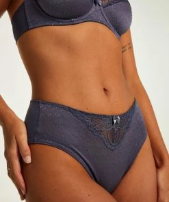 Hunkemöller Dames Lingerie Hoge Slip Sophie - Blauw - Maat L