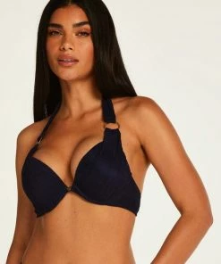 Hunkemöller Dames Badmode Voorgevormde Push-up Beugel Bikinitop Maldives - Blauw - Maat C75 -lingerie-dames-badmode Winkel 550x660 321