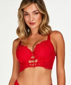 Hunkemöller Dames Lingerie Voorgevormde Longline Beugel Bh Oceana - Rood - Maat C80 -lingerie-dames-badmode Winkel 550x660 58