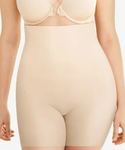 Maidenform Sleek Smoothers Dames Corrigerende High Waist Thigh Slimmer - Nude - L -lingerie-dames-badmode Winkel 550x671 2
