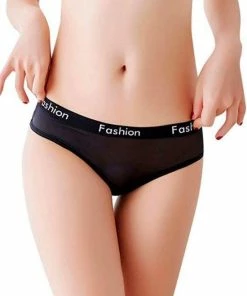 New Age Devi Fashion Dames Slip - Naadloze Sexy Transparante Dames Lingerie - Zwart - M