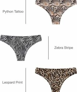 Merkloos Dierenprint Naadloos Dames Ondergoed - 3 Stuks/verpakking - Gratis Vervoer - Spoorloze Hipsters - Nadloos Lingerie - Slips - Brazilian Naadloos - Maat Xs/S -lingerie-dames-badmode Winkel 550x681 3