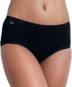 Sloggi Basic+ Dames Midi Slip - Zwart - Maat 48 -lingerie-dames-badmode Winkel 550x688