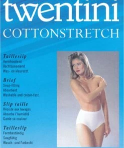 Twentini Taille Slips Elastistisch Katoen Wit XXL 4-PAK