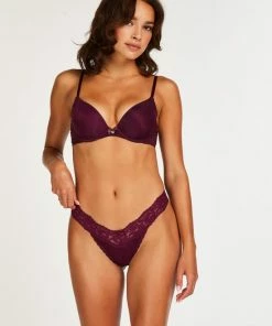 Hunkemöller Dames Lingerie Voorgevormde Beugel Bh Plunge - Paars - Maat A85 -lingerie-dames-badmode Winkel 550x712