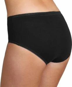 Sloggi Basic+ Dames Midi Slip - Zwart - Maat 48 -lingerie-dames-badmode Winkel 550x713