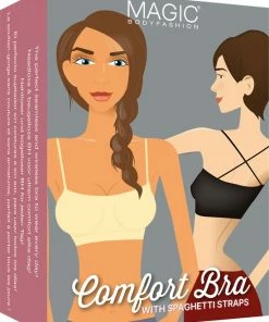MAGIC Bodyfashion Comfort Bra With Spaghetti Straps Zwart Vrouwen - Maat L -lingerie-dames-badmode Winkel 550x714 1