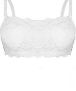 Merkloos Bh Voorgevormd Met Beugel Bedekt Met Kant 65B Wit