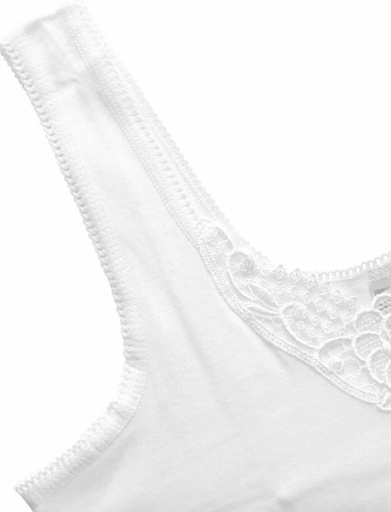 Yenita® Dames Onderhemd Met Kant - 100% Katoen - 2 Stuks - Yenita - Maat 48/50 2 Yenita® Dames Onderhemd Met Kant - 100% Katoen - 2 Stuks - Yenita - Maat 48/50 - Afbeelding 2