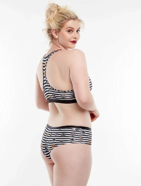 Good Mood Dames Hipster - Katten En Strepen - Maat L 4 Good Mood Dames Hipster - Katten En Strepen - Maat L - Afbeelding 4