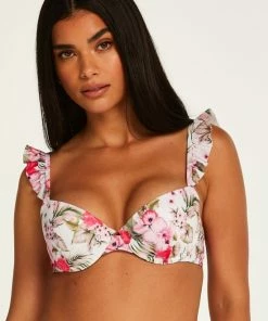 Hunkemöller Dames Badmode Voorgevormde Beugel Bikinitop Tropical - Wit - Maat E85 -lingerie-dames-badmode Winkel 550x728 4