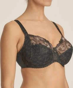 PrimaDonna Wild Flower Beugel Bh 0163130 Night Grey0163130 - Night Grey - 80 - 80B -lingerie-dames-badmode Winkel 550x733 1