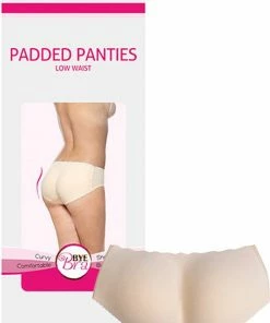 Bye Bra Naadloze Gewatteerde Slip, Lage Taille, Butt Lift, Butt Lifter Ondergoed, Beige, L -lingerie-dames-badmode Winkel 550x763