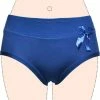 Fine Woman Dames Slips 3 Pack Fine Women Katoen Met Bamboe Effen Donker Blauw XXL