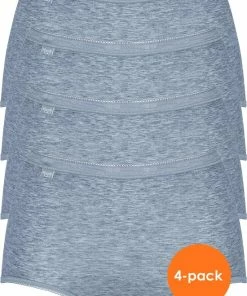 Sloggi Women Basic Maxi, Dames Maxi Slip (4-Pack), Grijs - Maat: 50