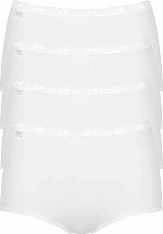 Sloggi Basic Maxi 4-Pack Dames Slip (3+1 Gratis) - 58 - Wit 1 Sloggi Basic Maxi 4-Pack Dames Slip (3+1 Gratis) - 58 - Wit
