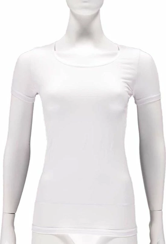 Apollo Dames T-shirt Bamboo Basic Ronde Hals Wit XL 2 Stuks 3 Apollo Dames T-shirt Bamboo Basic Ronde Hals Wit XL 2 Stuks - Afbeelding 3