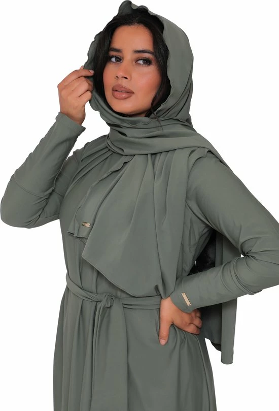 Burkini Saffier Pistache XL Van Mykiny Brand, Boerkini, Islamitisch Badpak/zwempak Bestaand Uit Zwemtuniek, Zwem Legging En Zwem Hoofddoek.Islamitische Zwempak. Hijab. Maillot De Bain. Maat XL 5 Burkini Saffier Pistache XL Van Mykiny Brand, Boerkini, Islamitisch Badpak/zwempak Bestaand Uit Zwemtuniek, Zwem Legging En Zwem Hoofddoek.Islamitische Zwempak. Hijab. Maillot De Bain. Maat XL - Afbeelding 5