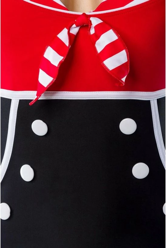 Belsira Badpak -XL- Vintage Rood/Zwart 4 Belsira Badpak -XL- Vintage Rood/Zwart - Afbeelding 4