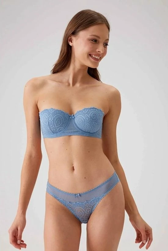 Merkloos AMARANTA-Verona Soft Push Up Strapless Bra Set-Lingerie Set-Beha-Blue Bra-maat 75B 1 Merkloos AMARANTA-Verona Soft Push Up Strapless Bra Set-Lingerie Set-Beha-Blue Bra-maat 75B