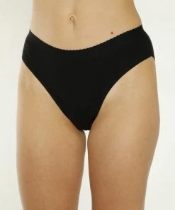 Marly MOON'S Bikini Slips - 100% Katoen - Gecharmeerd Tailleband - Ondergoed Dames Slips - L - Zwart - 1 Stuk -lingerie-dames-badmode Winkel 550x824 47