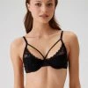 Viuma Milano Viuma Vrouw Zwart 466061 Kanten Beugelbeha Bralette Bh Dagelijks Comfort Hoogwaardig Kwaliteit