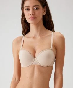 Viuma Milano Viuma Vrouw Beige 601561 Push Up Beha Voorgevormde Micro Beugel Bh Dagelijks Comfort Hoogwaardig Kwaliteit